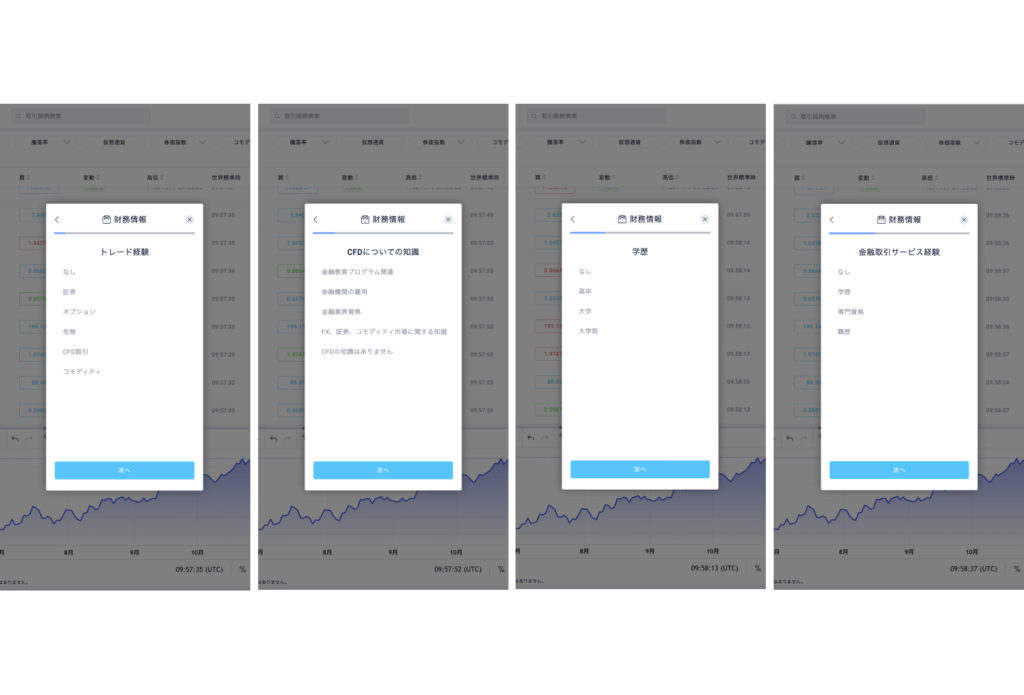 Xtrade財務情報入力画面